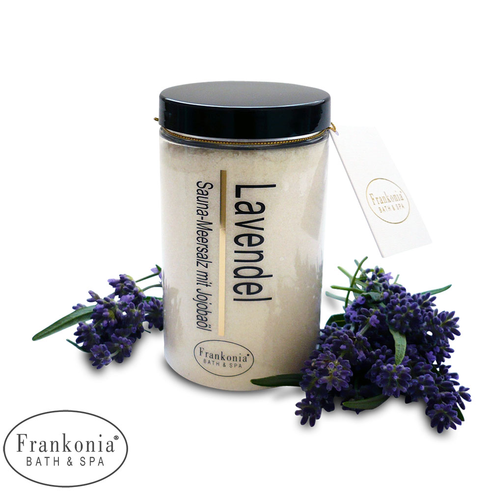 Sauna Salz Peeling – Lavendel 400g - Meersalz m. Jojobaöl von Frankonia