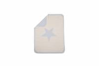 Fussenegger Baby-und Kinderdecke Juwel Stern hellblau 70x90cm