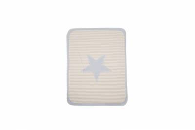 Fussenegger Baby-und Kinderdecke Juwel Stern hellblau 70x90cm