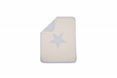 Fussenegger Baby-und Kinderdecke Juwel Stern hellblau 70x90cm