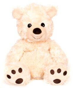 Habibi Plush Bär creme mit Hirsekörnerfüllung, Wärmestofftier zum Erwärmen in der Mikrowelle/Backofen