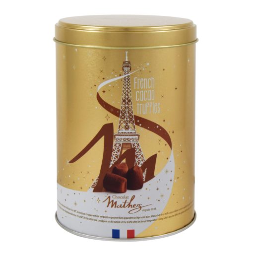 Mathez Schokoladentrüffel in goldfarbiger Metalldose 500g