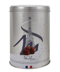 Mathez Schokoladentrüffel in silberfarbiger Metalldose "Star" 500g