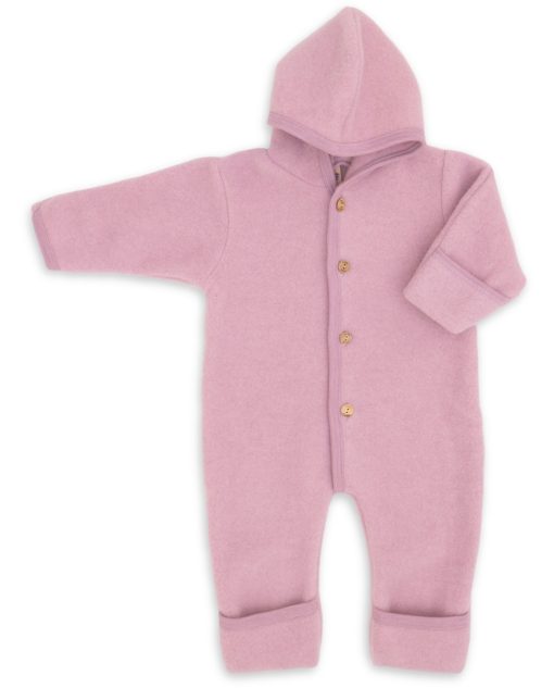 Engel Natur  Baby Kleinkind Overall aus 100% Wolle mit Kapuze und Knöpfen, mit Umschlägen – Bild 9