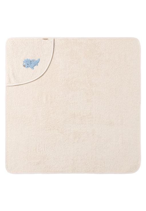 Sterntaler Kapuzenbadetuch Rexi beige 80x80cm – Bild 3