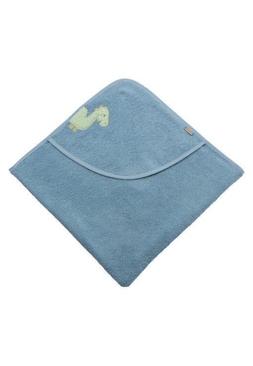 Sterntaler Kapuzenbadetuch Rexi blau 80x80cm – Bild 2
