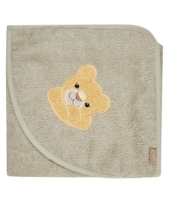 Sterntaler Kapuzenbadetuch Löwe grau 80x80cm