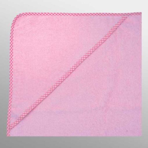 Baby Kapuzenbadetuch 80x80 cm rosa personalisiert erhältlich