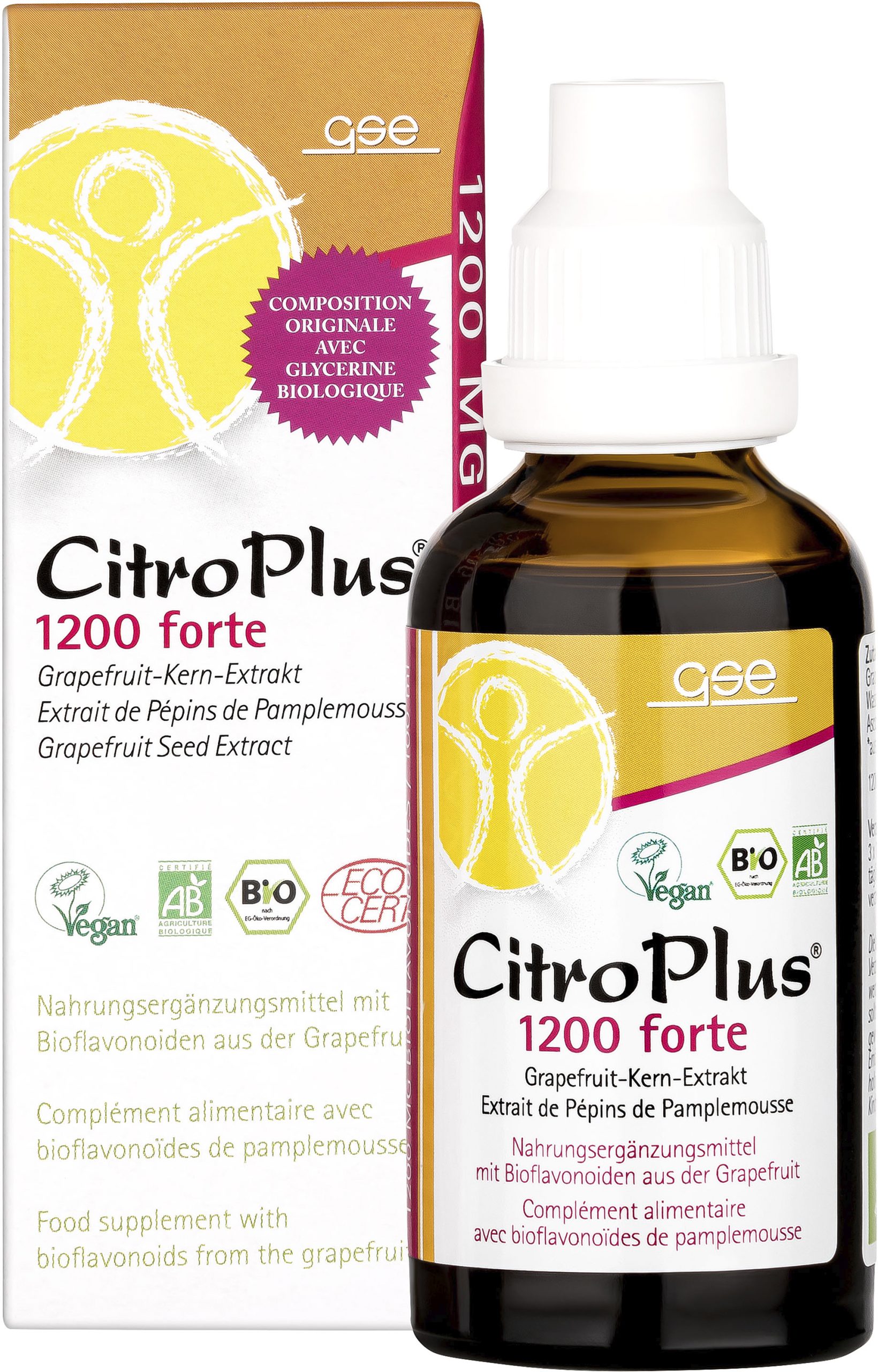 GSE CitroPlus 1200 forte - 100ml Grapefruitkernextrakt Bio
