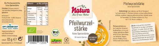 Natura Bio Pfeilwurzelstärke 125g – Bild 4