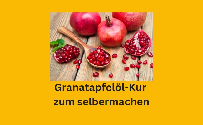 selbstgemachte Granatapfelsamenöl-Kur