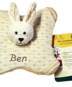 Grünspecht Bio Leinsamenkissen Hase mit Ihrem Wunschnamen bestickt