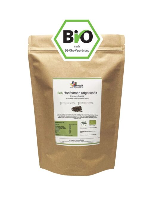 my-mosaik Bio Hanfsamen ungeschält 1000g