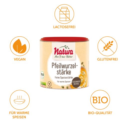 Natura Bio Pfeilwurzelstärke 125g – Bild 2