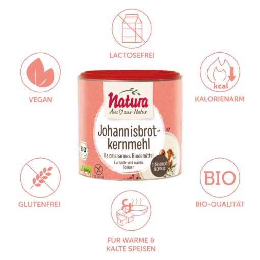 Natura Bio Johannisbrotkernmehl 100g – Bild 2