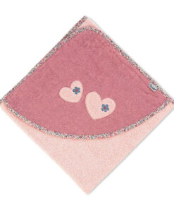 Sterntaler Kapuzenbadetuch Mabel rose/malve 100x100cm