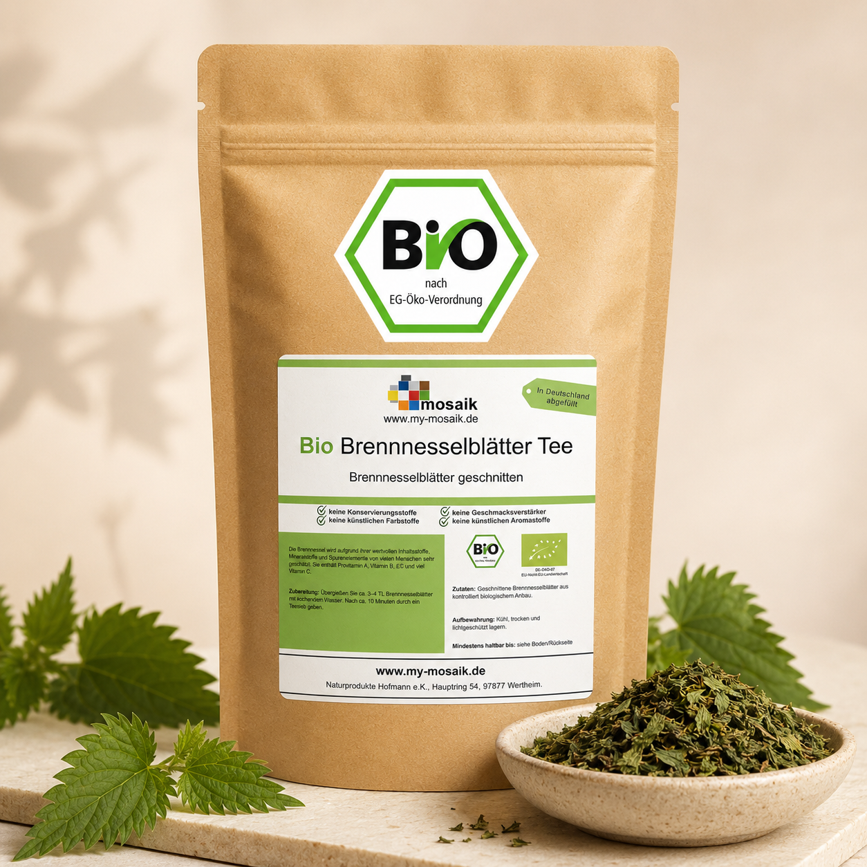 my-mosaik Bio Brennesselblättertee 500g – Bild 2