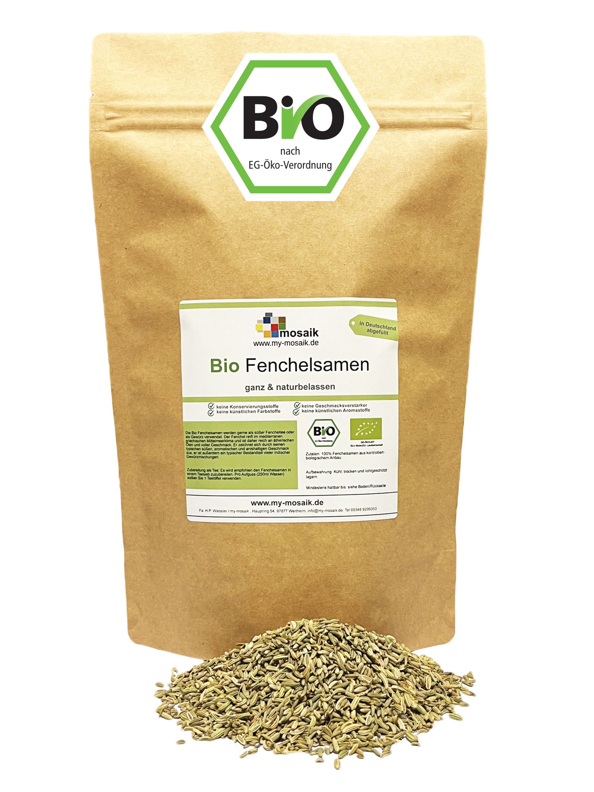 my-mosaik Bio Fenchel süß ganz 100g