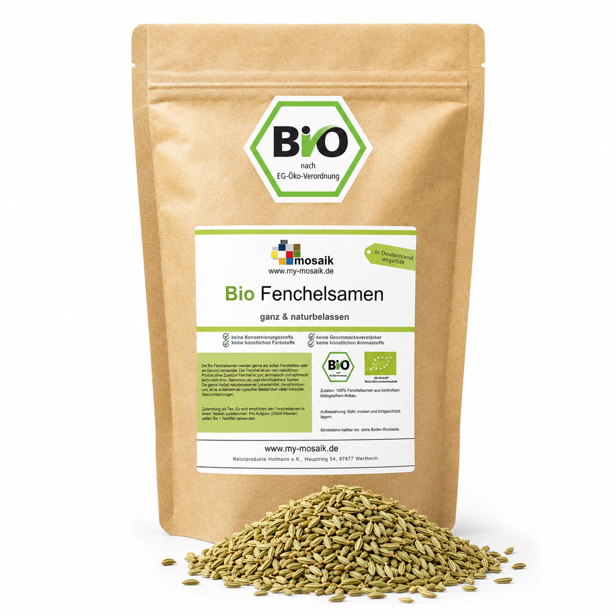 my-mosaik Bio Fenchel süß ganz 100g
