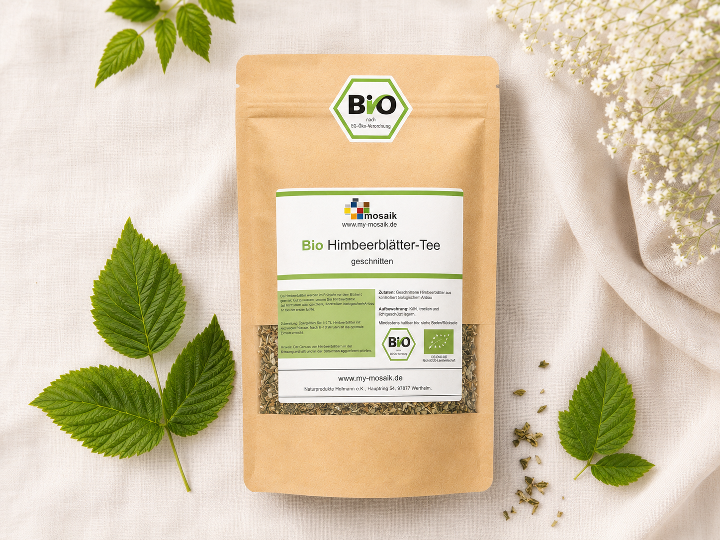 my-mosaik Bio Himbeerblättertee 200g – Bild 2