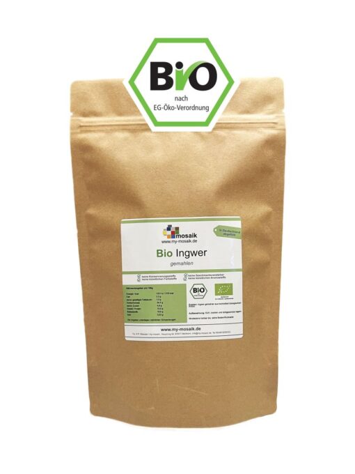 Bio Ingwerpulver gemahlen 1000g von my-mosaik