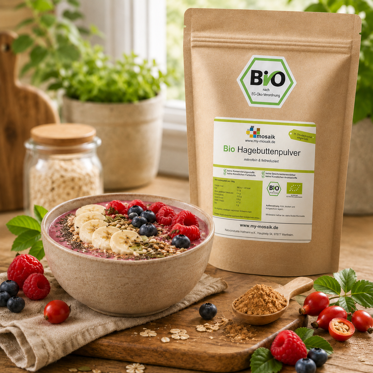 my-mosaik Bio Hagebuttenpulver 1000g – Bild 3