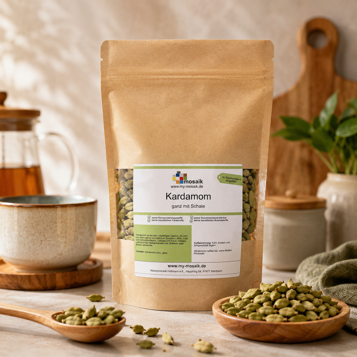 my-mosaik Kardamom ganz mit Schale 450g – Bild 3