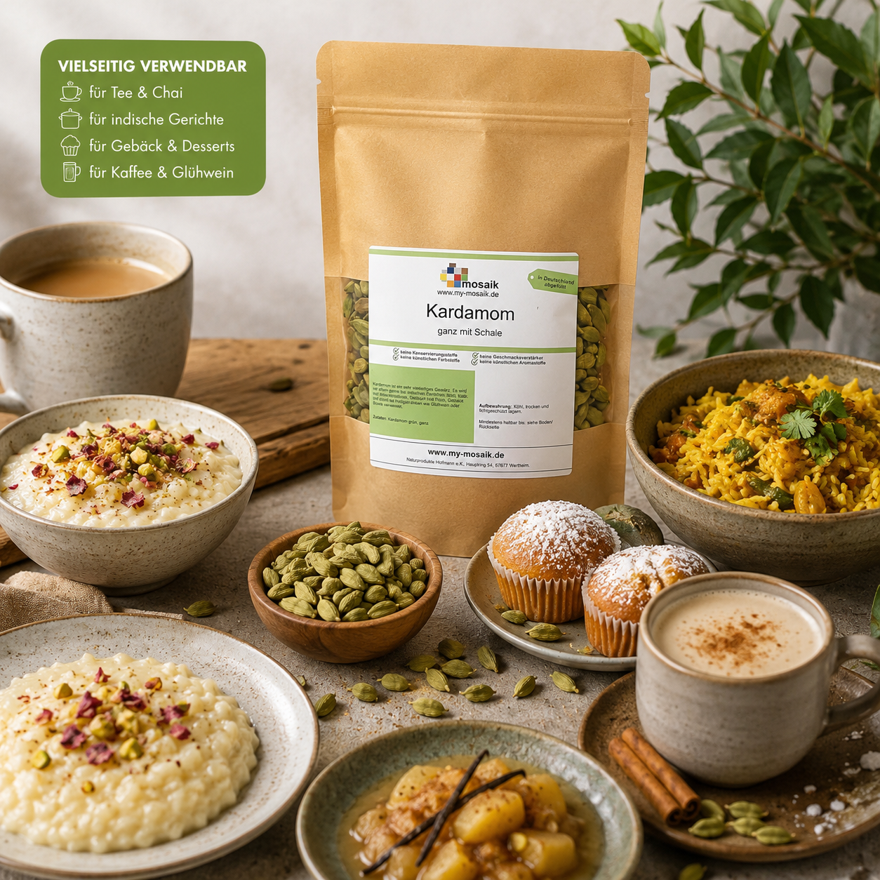 my-mosaik Kardamom ganz mit Schale 450g – Bild 5