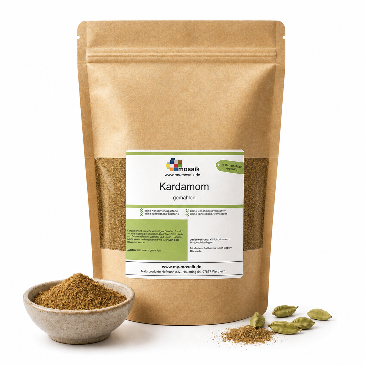 Kardamom gemahlen - Premium Qualität aus Guatemala - von my-mosaik 450g