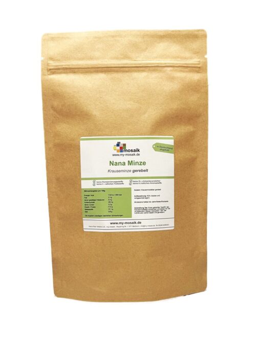 Nana Minze Tee 100g, Krauseminze, geschnitten, schonend getrocknet & naturbelassen - marokkanische Minze von my-mosaik