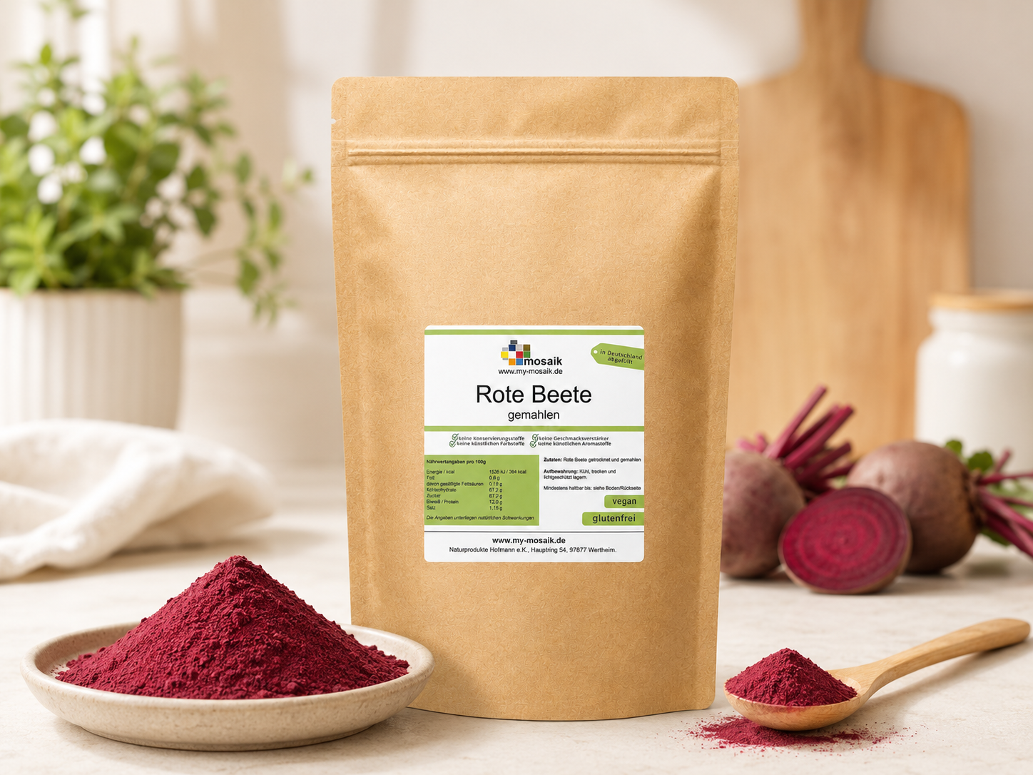 Rote Beete Pulver 100% natürlich von my mosaik 500g – Bild 6