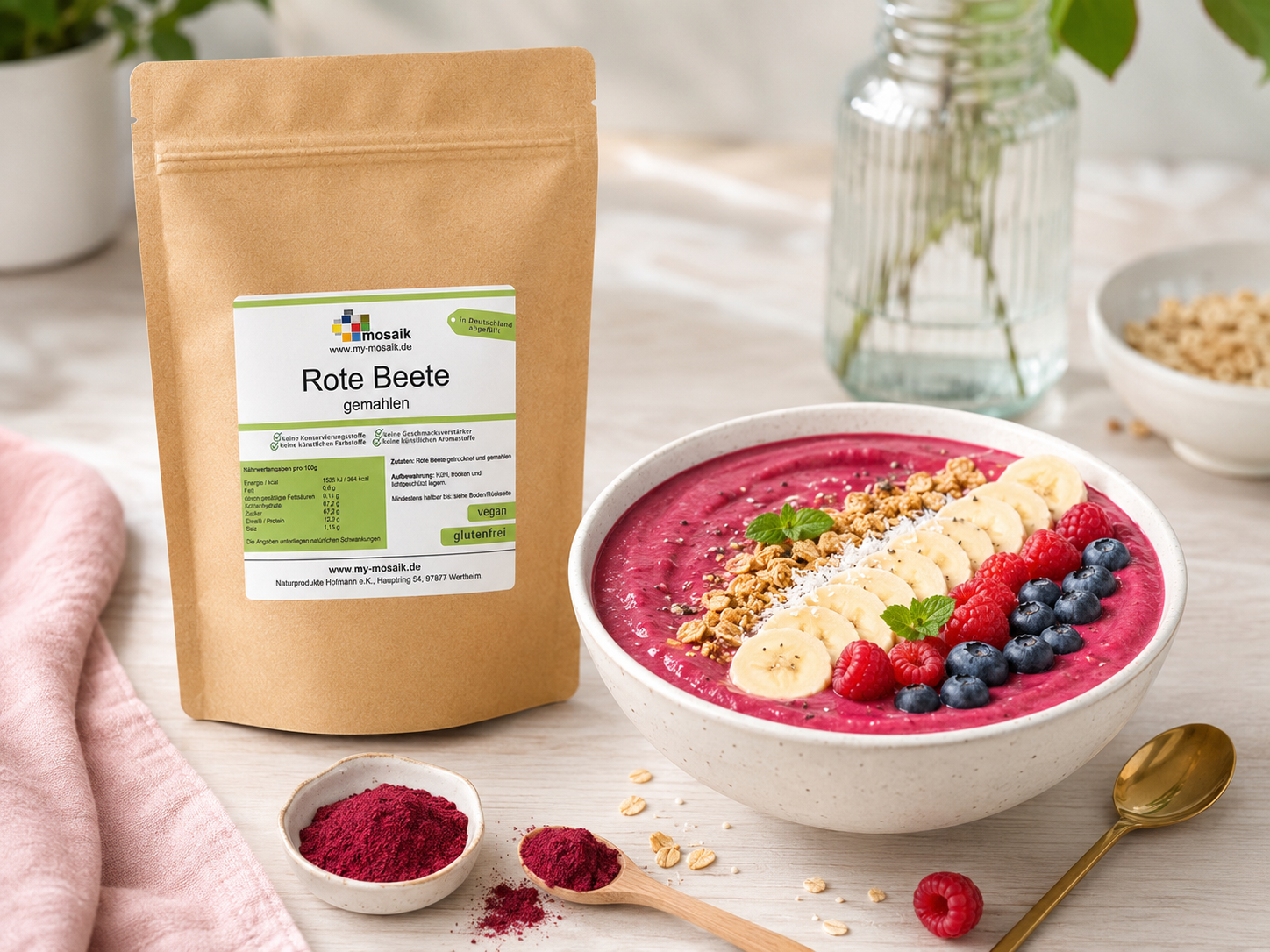 Rote Beete Pulver 100% natürlich von my mosaik 500g – Bild 5