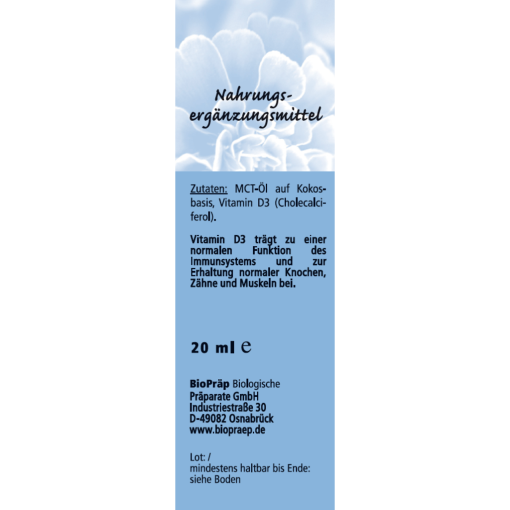 BioPräp Vitamin D3 Kids 20ml – Bild 3